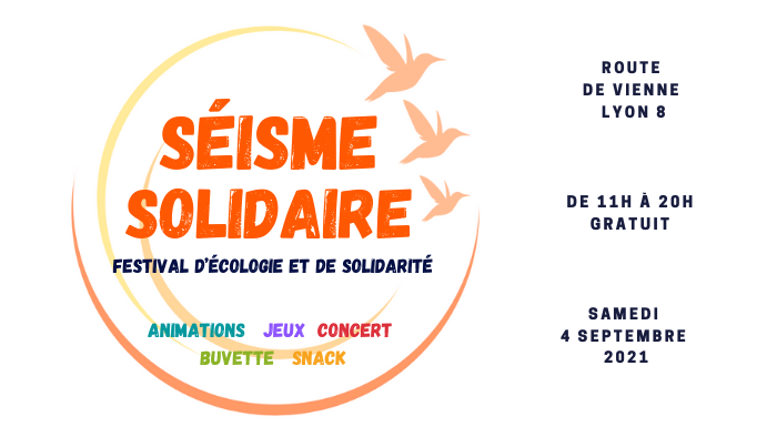 Séisme solidaire festival d'écologie et de solidarité : animation, jeux, concert, buvette, snack