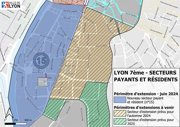 Secteurs payants et résidents 7ème arrondissement