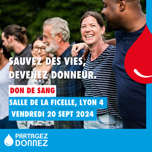 Don du sang à la salle de la Ficelle dans le 4e le 20 septembre 2024