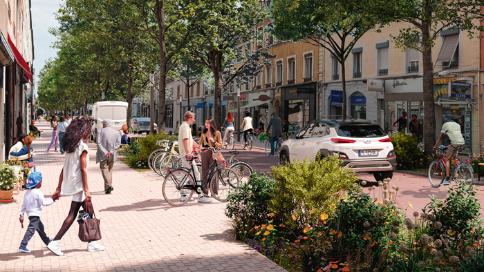 Trottoirs élargis, plus de végétalisation, voie de circulation partagée... Vue de la future avenue des Frères Lumière