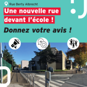 Une nouvelle rue de l'école Alain Fournier (rue Berty Albretch) : Donnez votre avis ! 